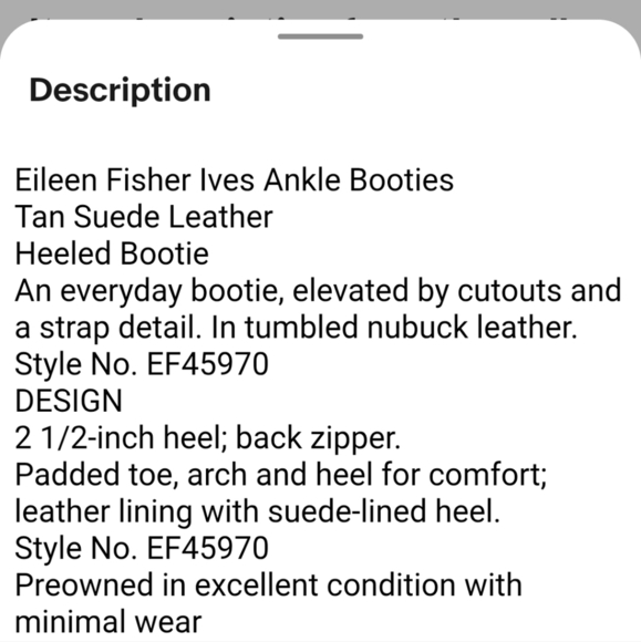 Eileen Fisher Ives Tan Ankle Heeled Sz. 9 Booties - Picture 12 of 12